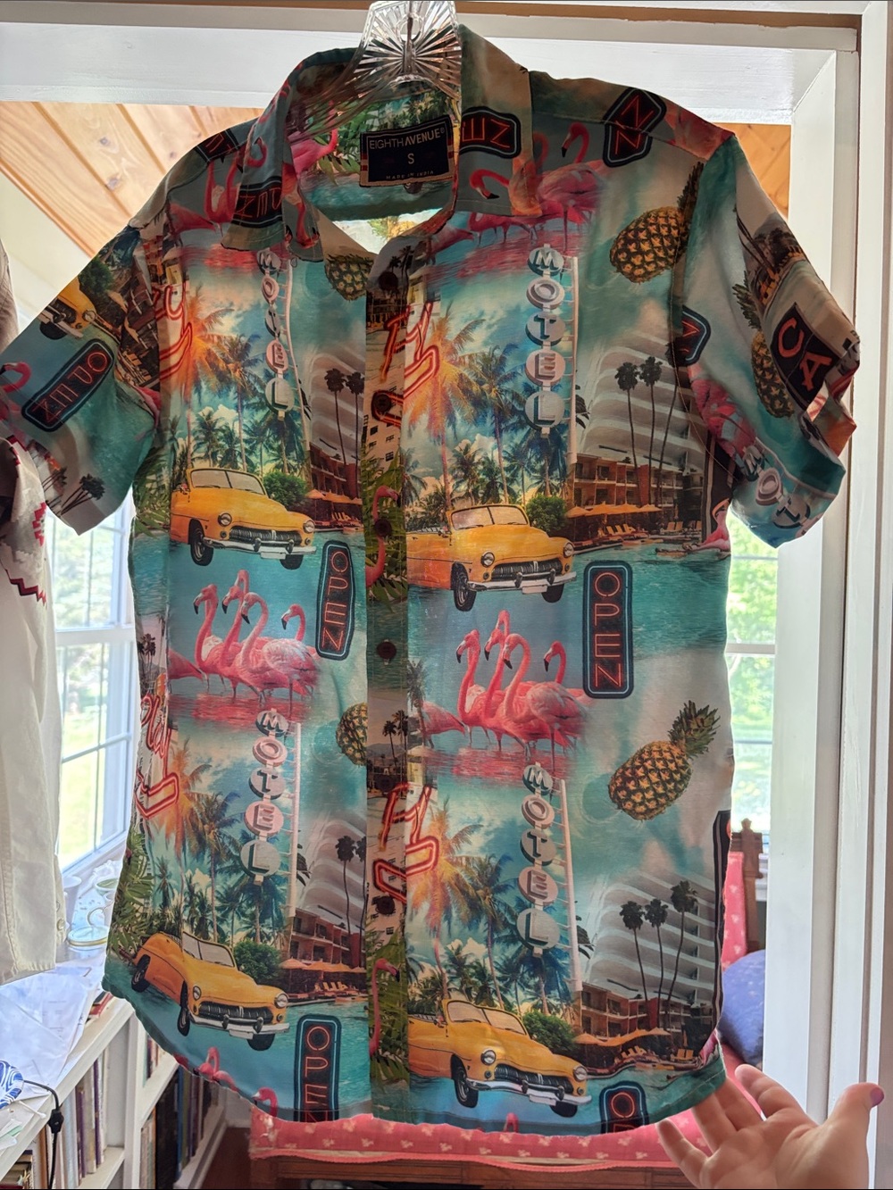 Eighth Avenue Tropical Print Button-Up Shirt